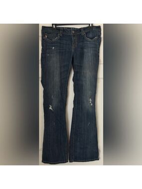 MEK Indigo Wide Leg Jeans